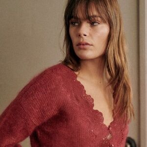 Sezane Astride Jumper Rosewood - Size XS